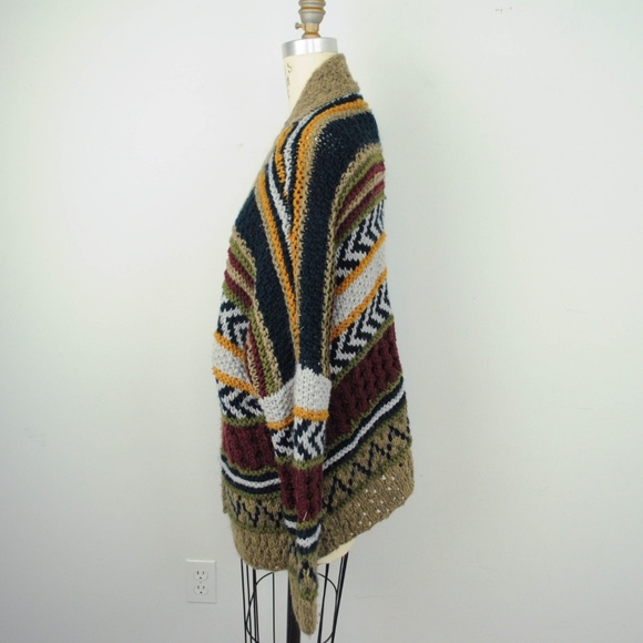 Line Knitwear Sweater Cardigan Folk - Picture 2 of 5